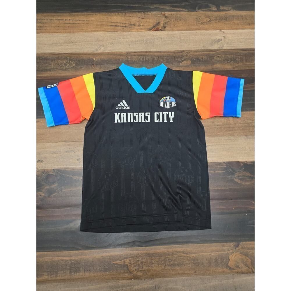 Adidas Vintage MLS Kansas City Wizards Adidas 1997 Soccer Jersey Boy's Size L